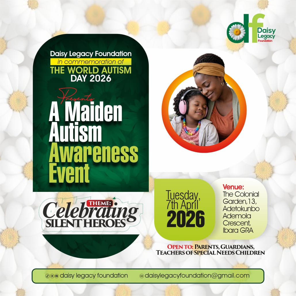 Daisy Legacy Foundation invites you to her maiden Autism Awareness Event, coming up on the 7th of April 2026.